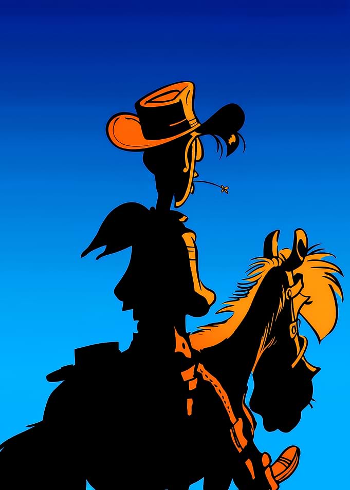 Lucky Luke on Horse
