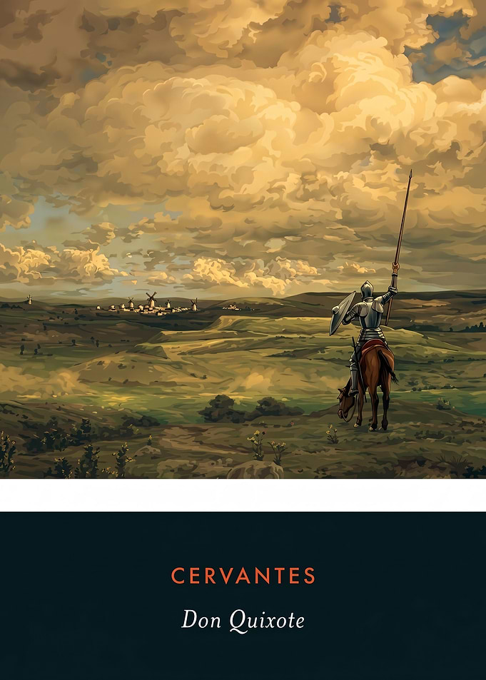 Don Quixote Book Cover Illustration