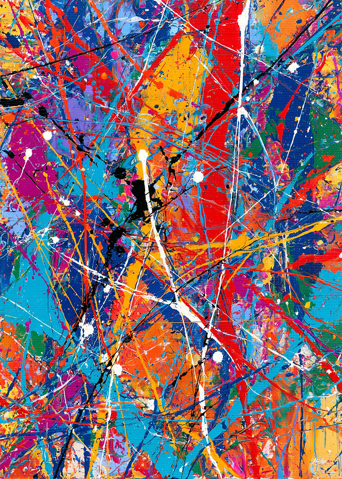 Chromatic Overdrive - Colorful Drip Abstraction