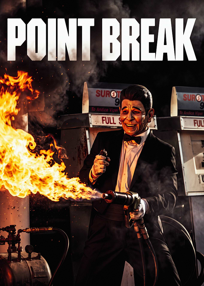 Point Break Ronald Reagan Mask Poster