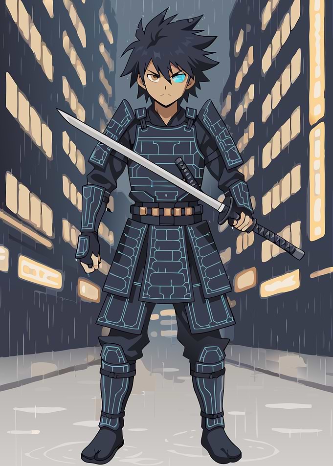 Cyber Eye Samurai: Calm Before the Strike | Anime Poster