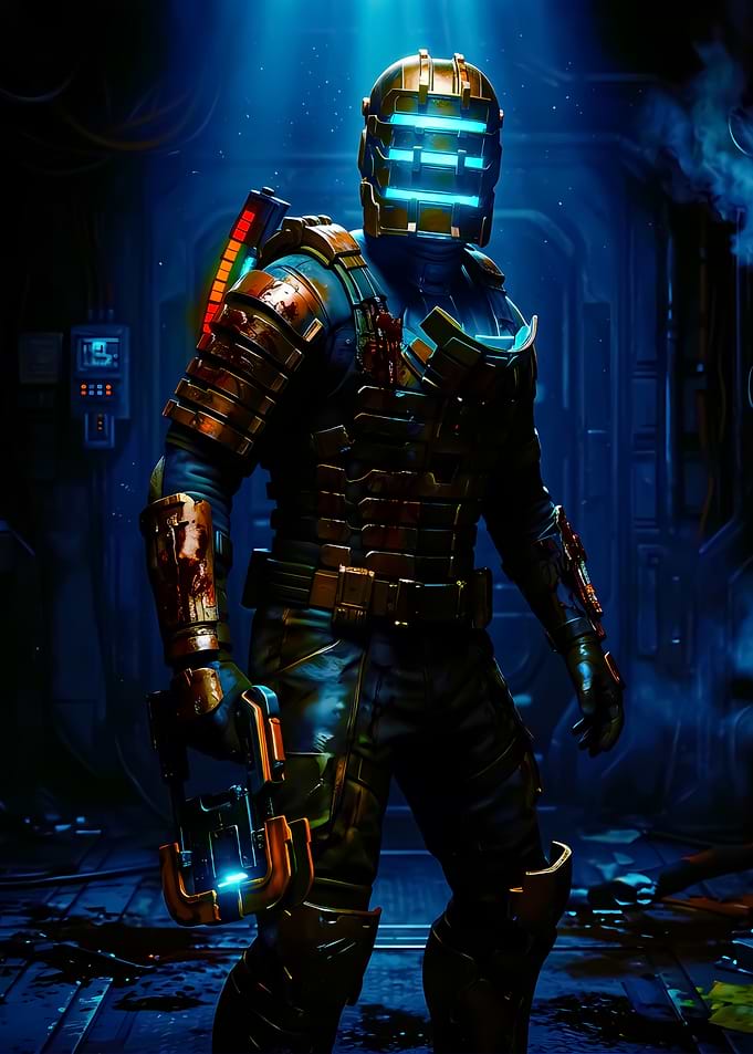 Isaac Clarke in Dead Space Armor