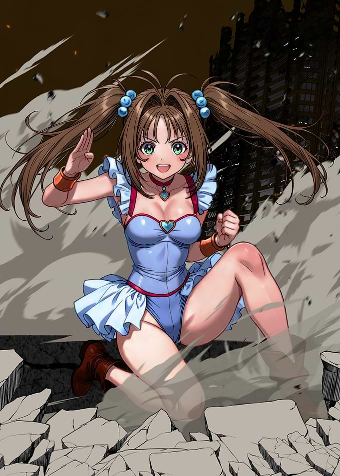 Anime Girl in Action Pose
