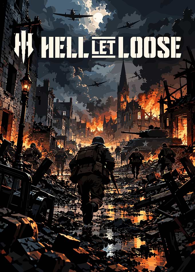 Hell Let Loose World War II Poster