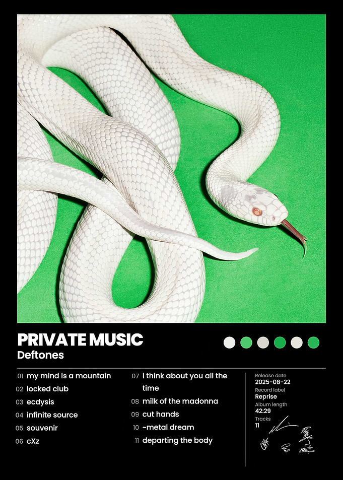 Deftones Private Music Album Poster