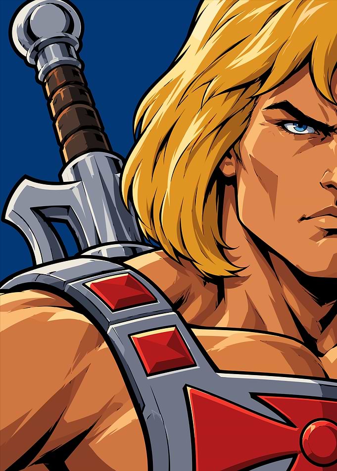 He-Man Portrait with Power Sword