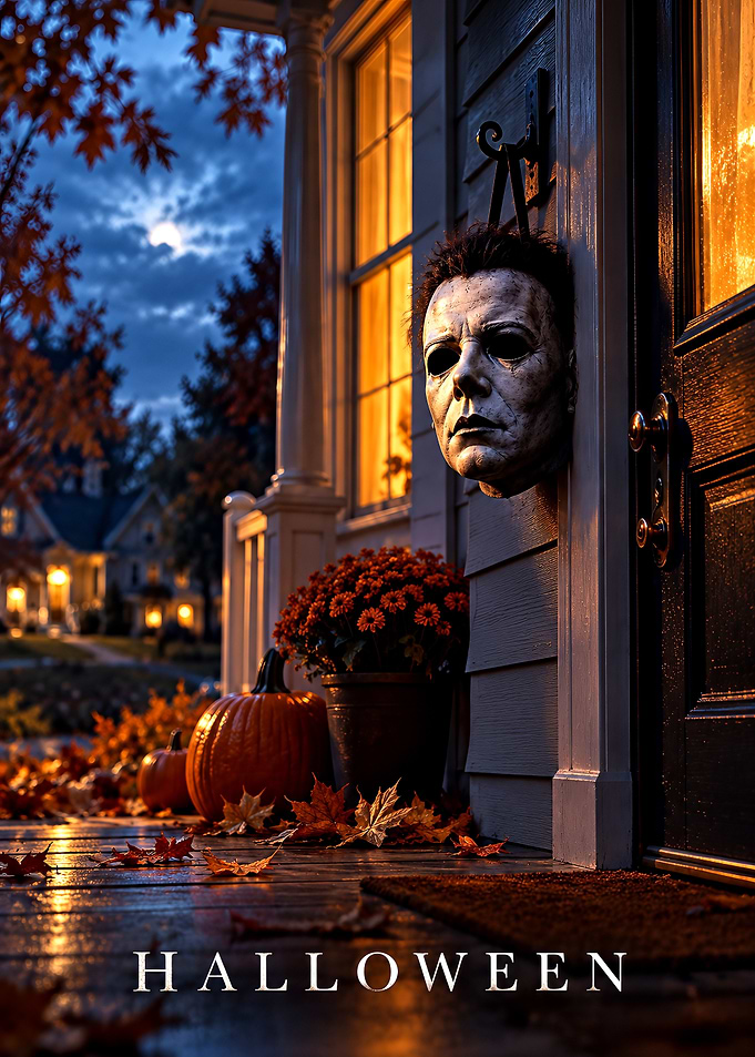 Michael Myers Halloween Porch Scene