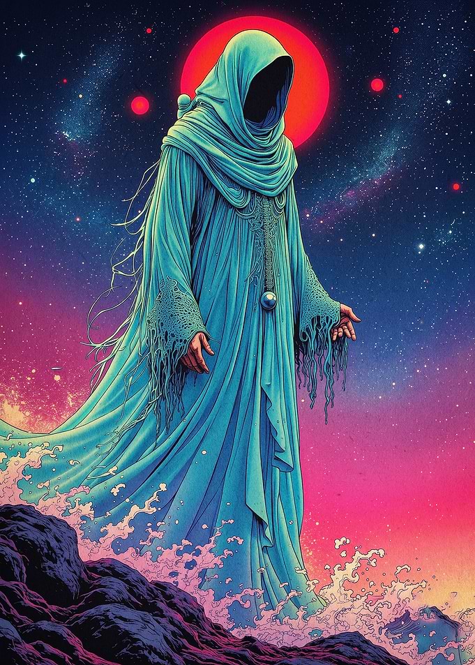 Cosmic Wizard Space Fantasy Poster