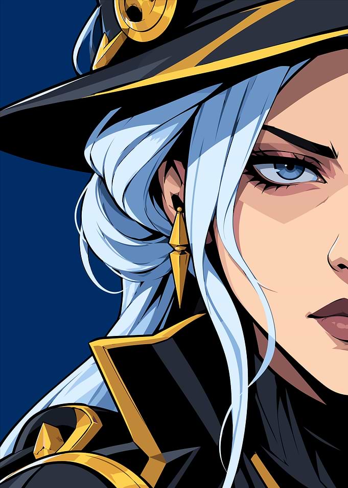 Close-up Portrait of Anime Sorceress