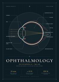 Ophthalmology – Eye Anatomy Cross Section Scientific Chart