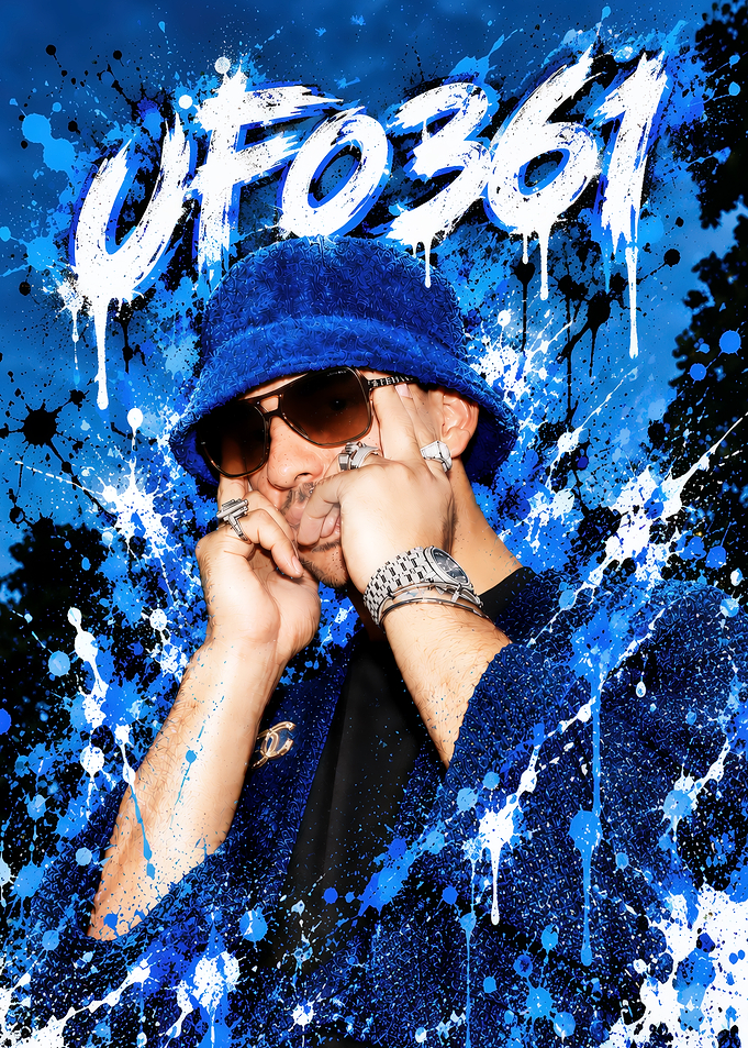 Ufo361 Blue Artistic Portrait