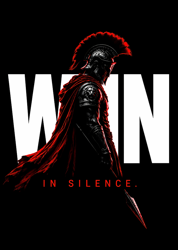 Spartan Warrior Win In Silence Poster