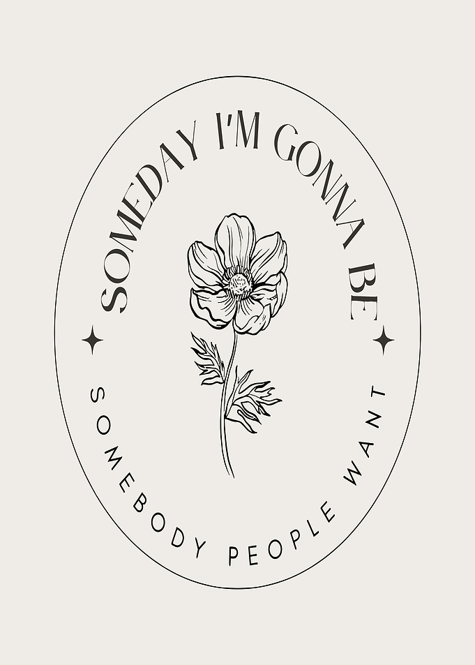 Inspirational Floral Line Art Poster