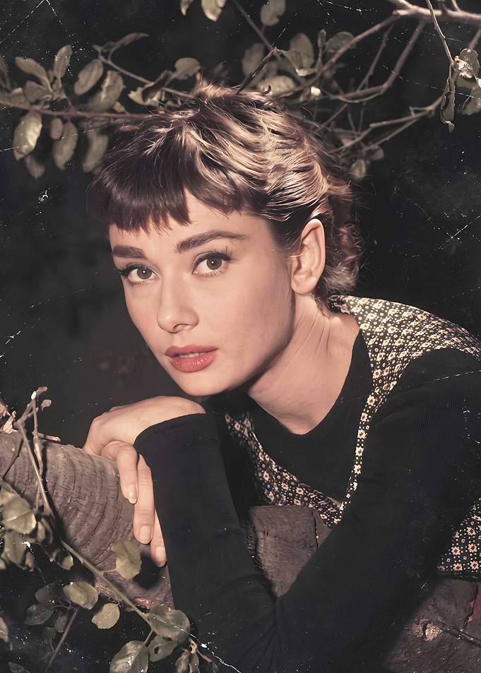 Audrey Hepburn Portrait in Nature