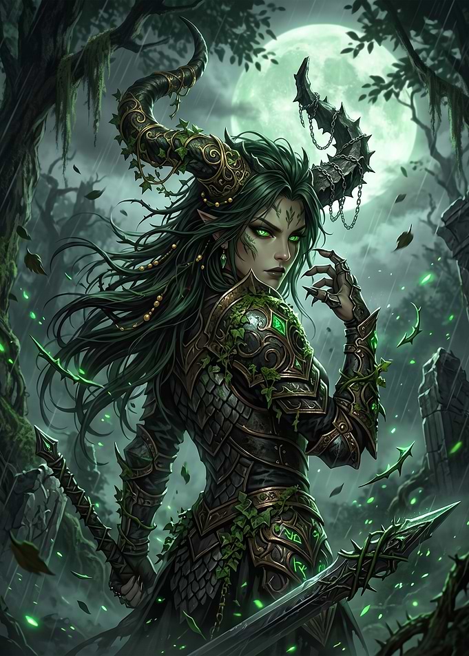 Dark Forest Elf Warrior Princess