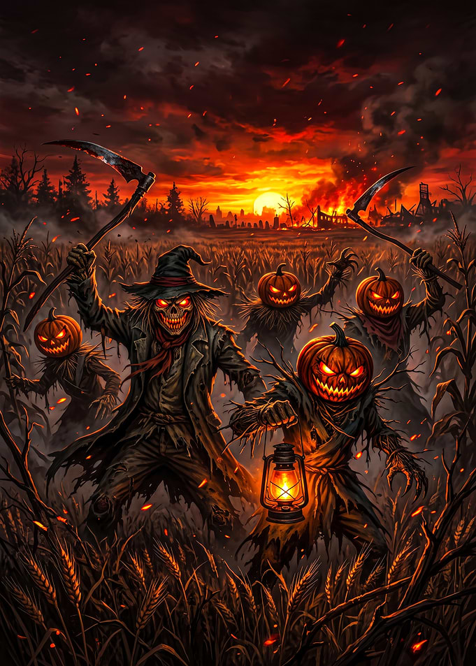 Spooky Pumpkin Scarecrow Horde