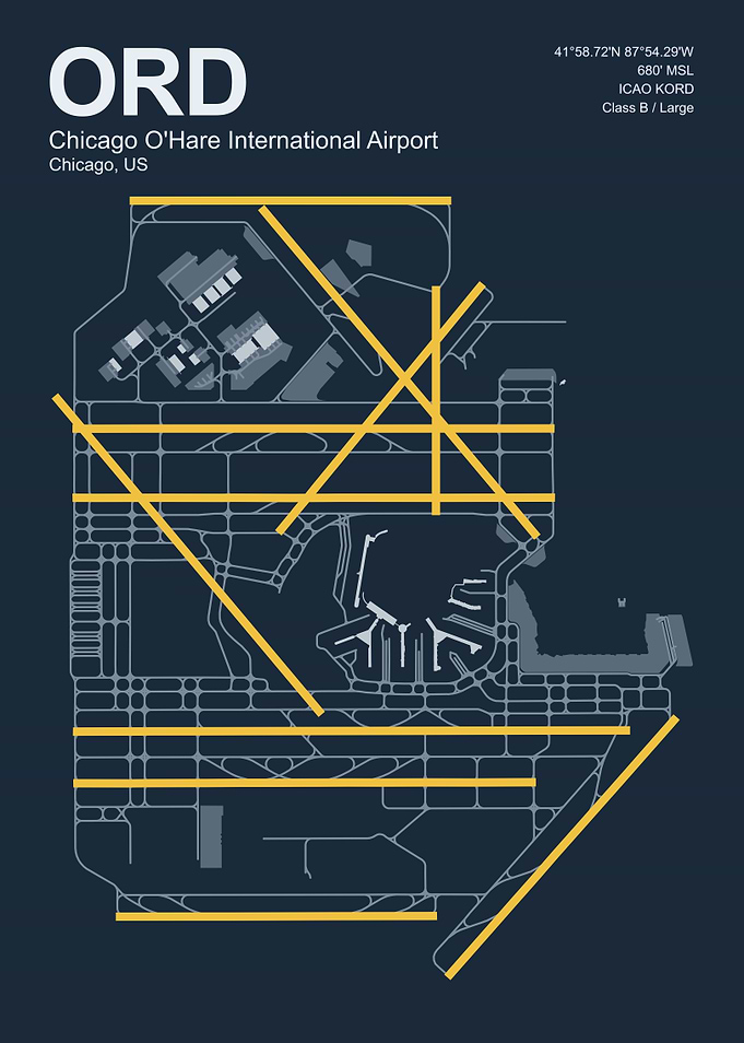 Chicago O'Hare International Airport Map