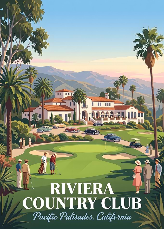 Riviera Country Club Vintage Poster