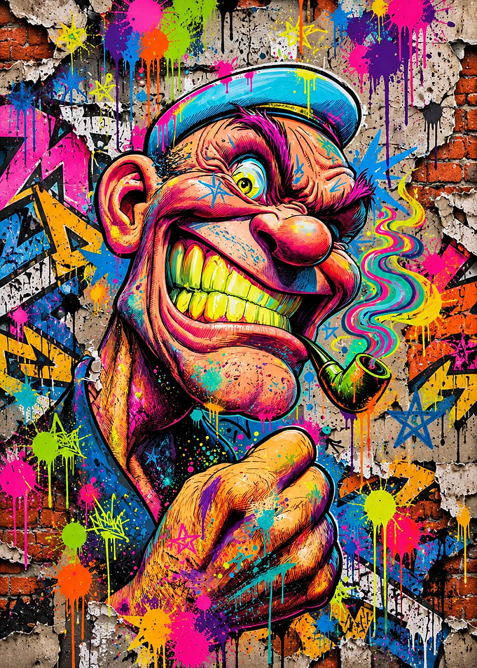 Graffiti Style Popeye Street Art