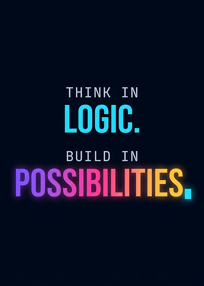 Think in Logic Build in Possibilities