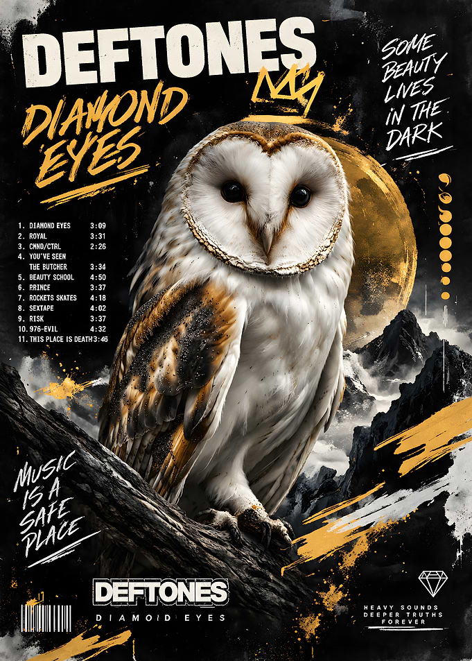 Deftones Diamond Eyes Owl Poster