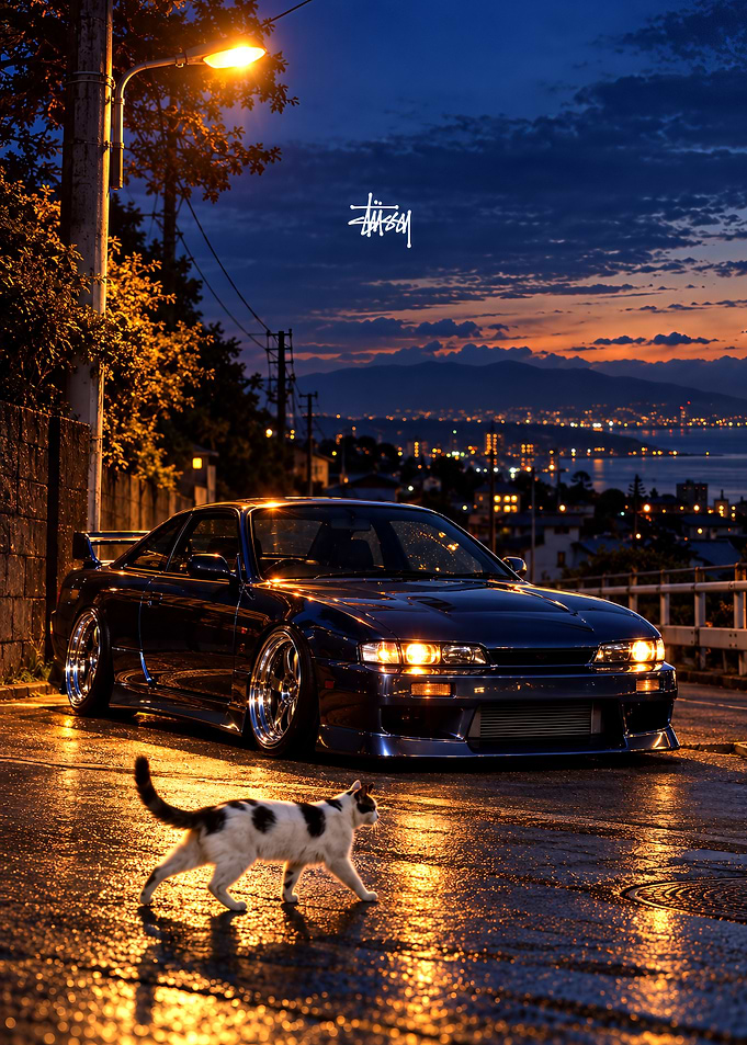 Nissan Silvia S14 with Cat