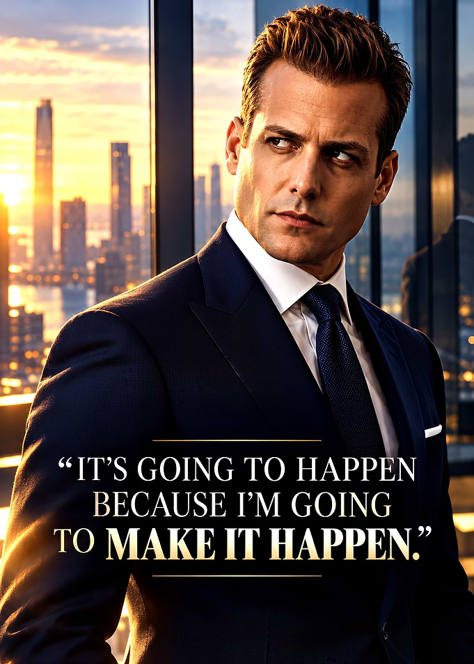 Harvey Specter Inspirational Quote Poster
