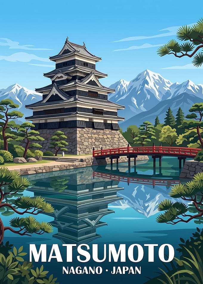 Matsumoto Castle Travel Poster