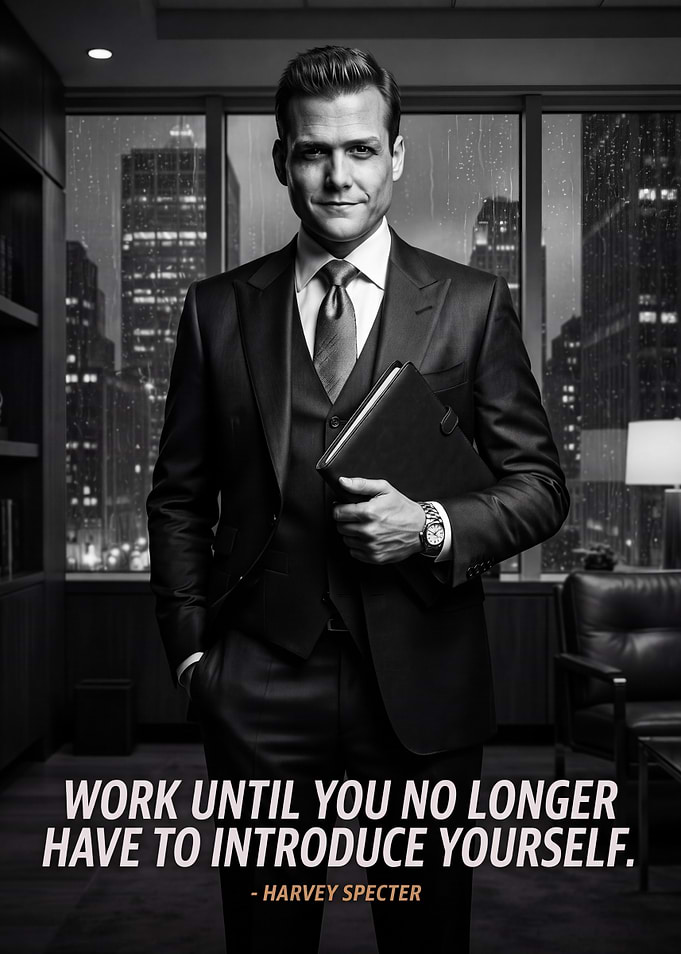Harvey Specter Inspirational Quote Poster