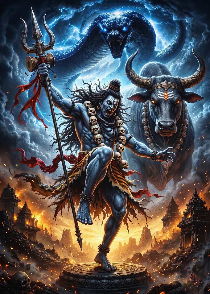 Shiva Tandava Angry God Epic Art