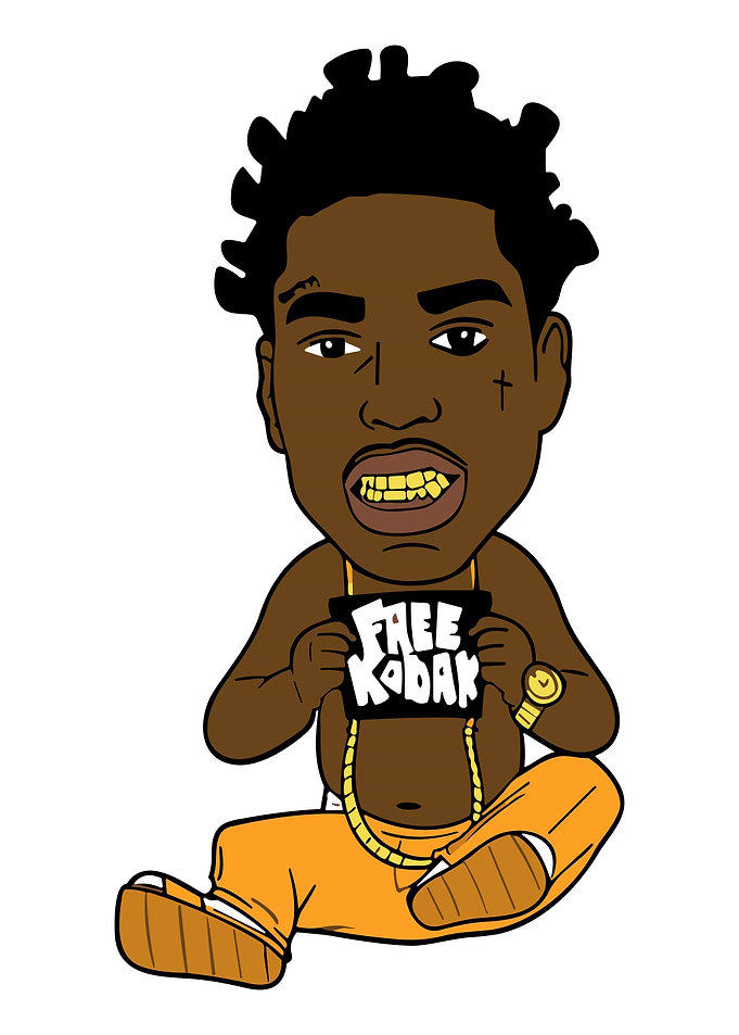 Kodak Black Cartoon Illustration