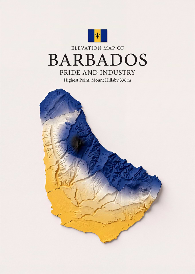 Elevation Map of Barbados