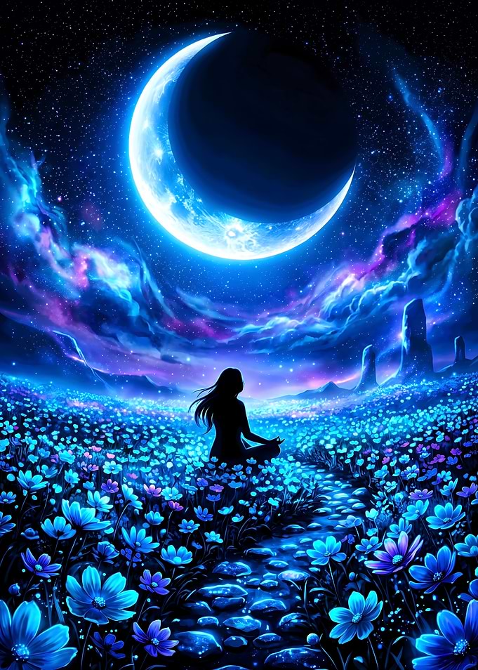 Meditating Woman Anime