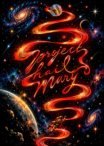 Project Hail Mary Space Poster