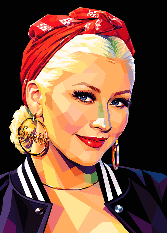 Christina Aguilera Pop Art Portrait