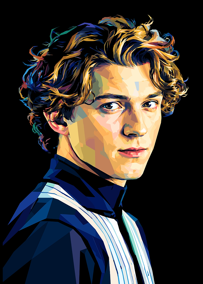 tom holland Low Poly Portrait