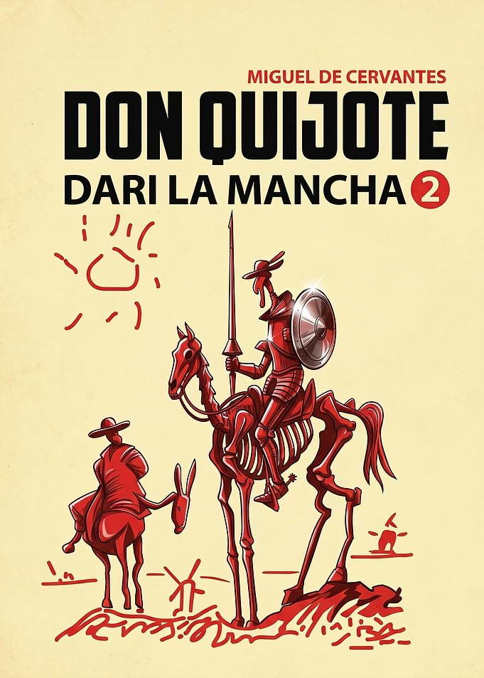 Don Quijote Book Cover Illustration