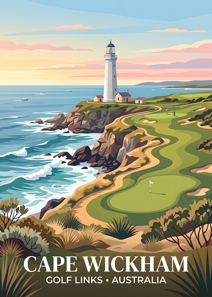 Cape Wickham Golf Links Australia Poster