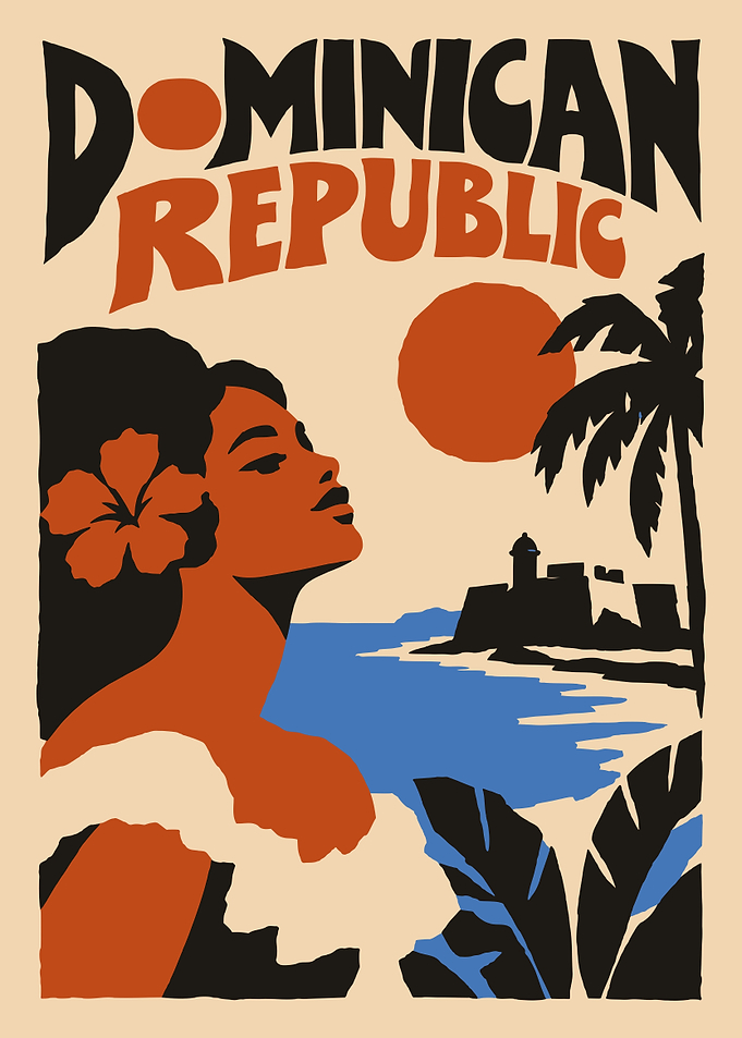 Dominican Republic Vintage Travel Poster