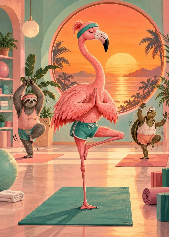 Animals Practicing Yoga
