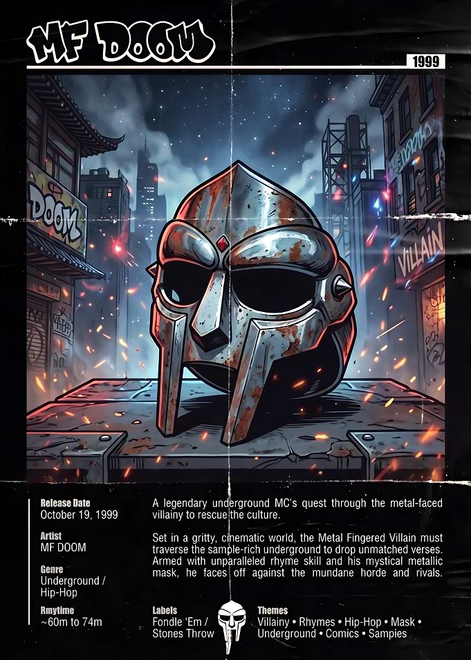 MF DOOM Metal Mask Poster