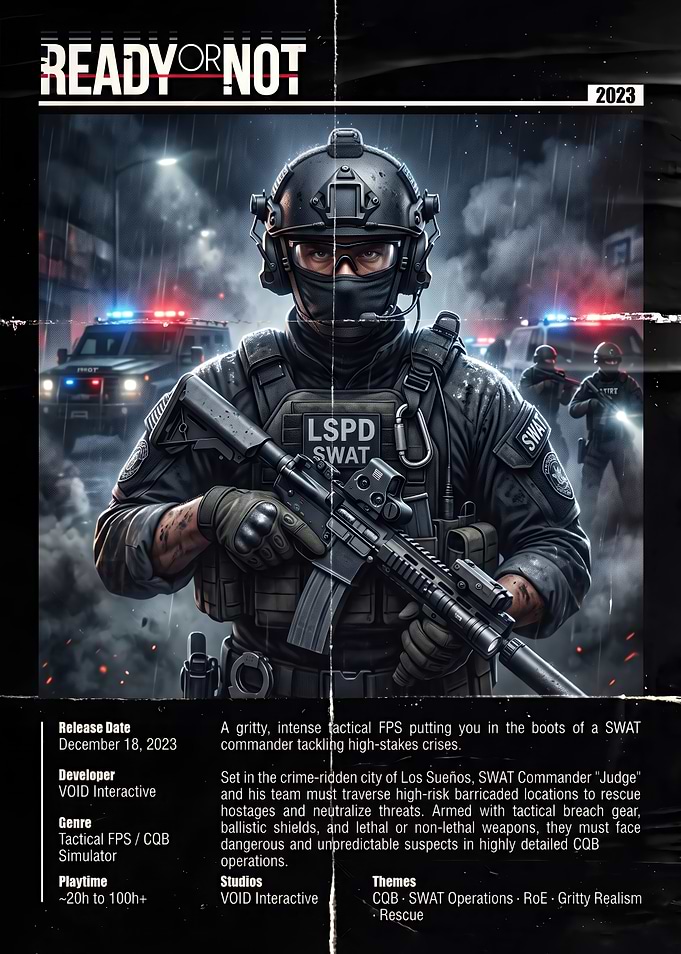 Ready or Not Tactical Game Poster