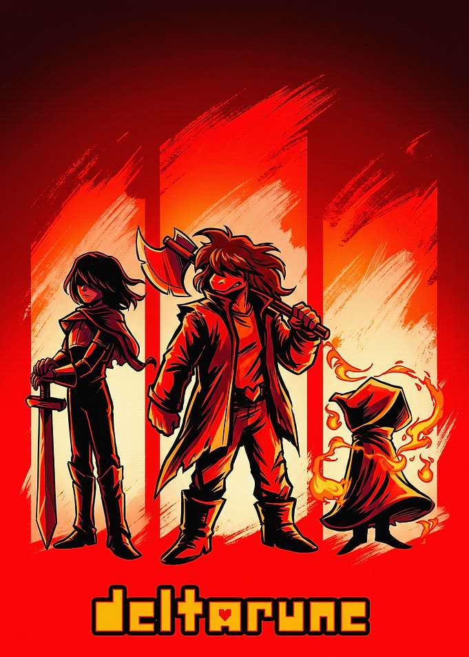 Deltarune Trio Character Illustration