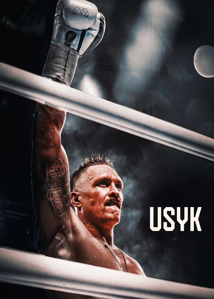 Oleksandr Usyk Boxing Victory Portrait