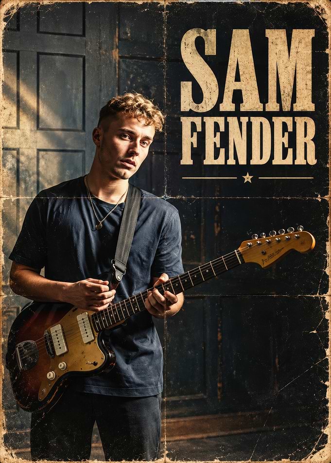 Sam Fender Vintage Style Poster