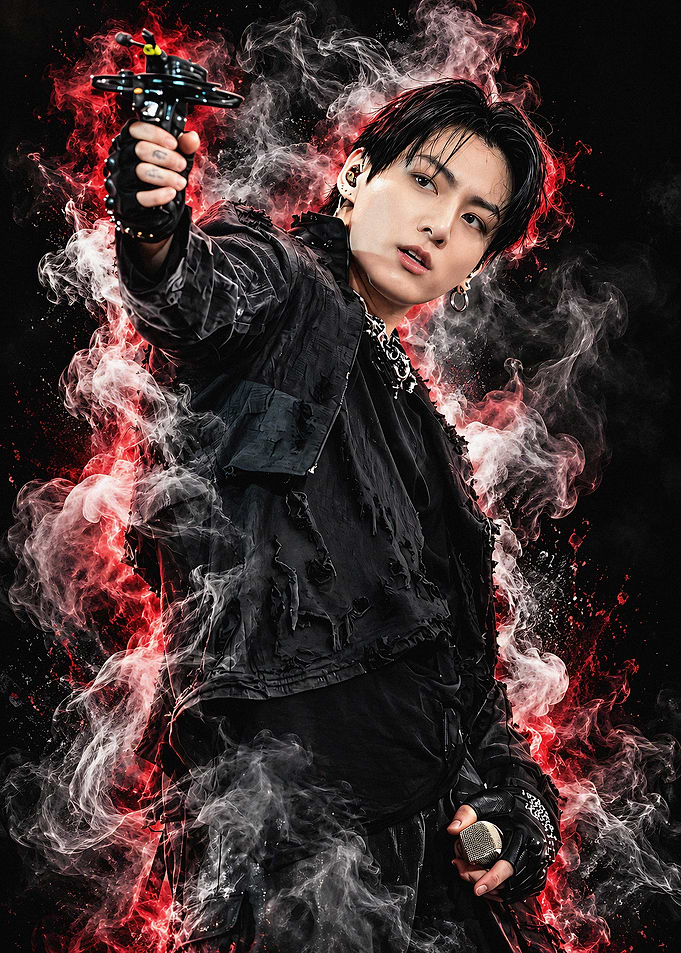 Jungkook BTS Performance with Microphone