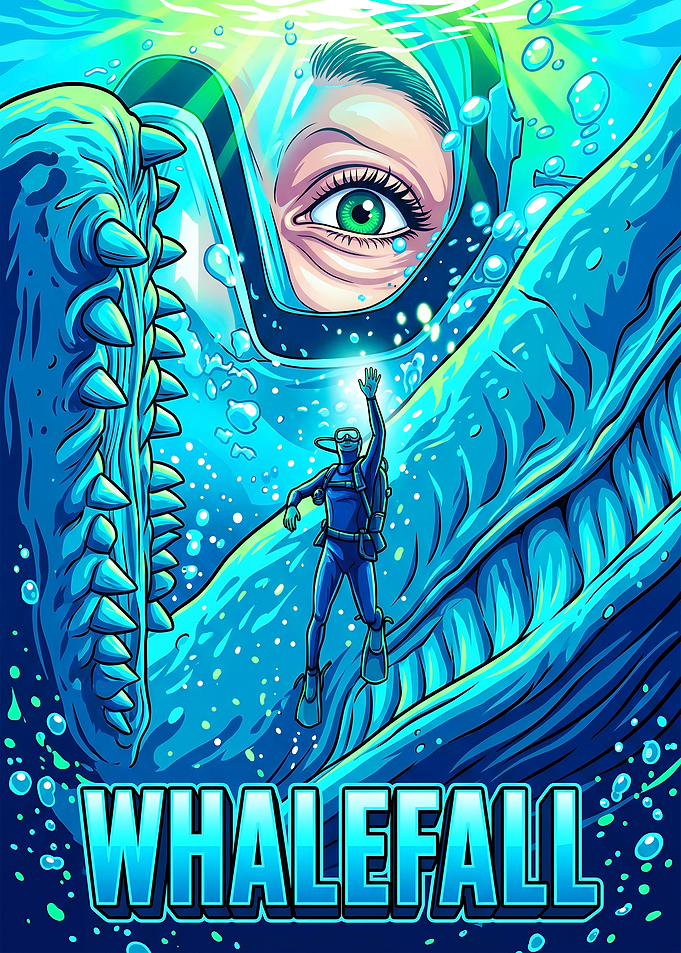 Whalefall Underwater Diver Illustration