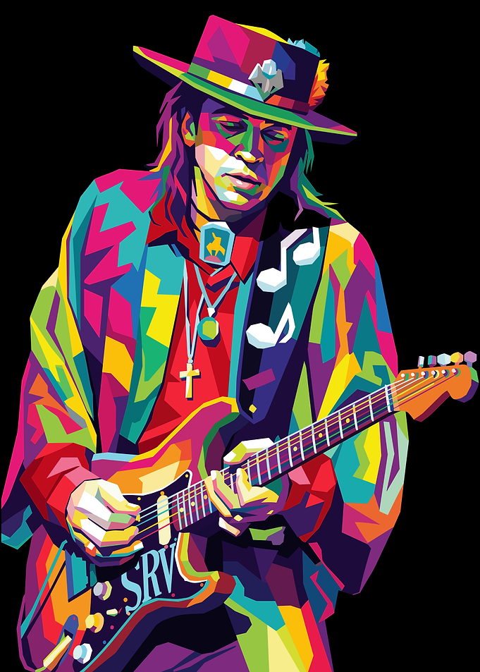 Stevie Ray Vaughan Pop Art Portrait