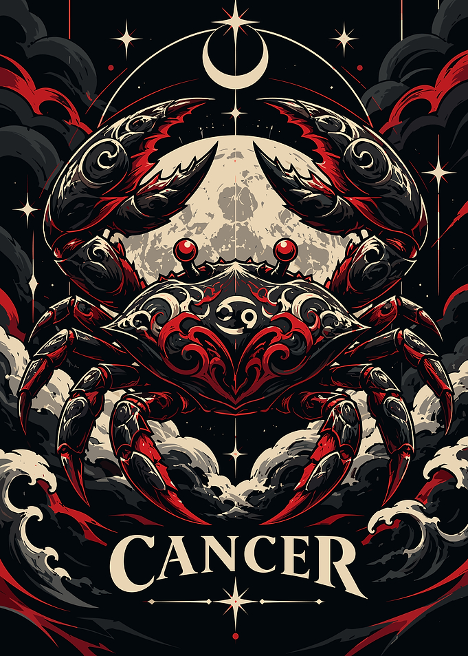 Cancer Zodiac Sign Artistic Poster