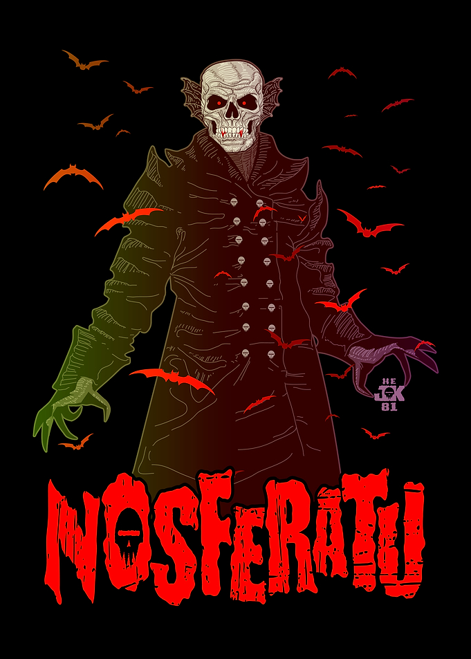 Nosferatu Vampire Horror Illustration